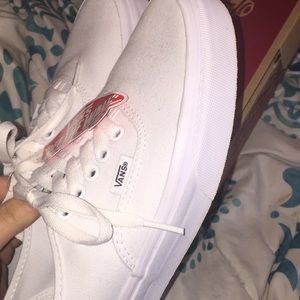true white vans, worn once